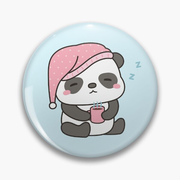 Artikelvorschau, Netter verschlafener kleiner Panda mit Kaffee und Schlummertrunk entworfen und verkauft von rustydoodle.