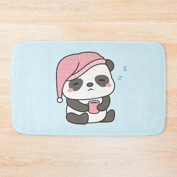 Item preview, Cute Sleepy Little Panda With Coffee and Nightcap designed and sold by rustydoodle.