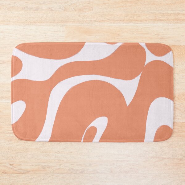 Item preview, mauve brown groovy 70's squiggle print designed and sold by SunwaveStickers.