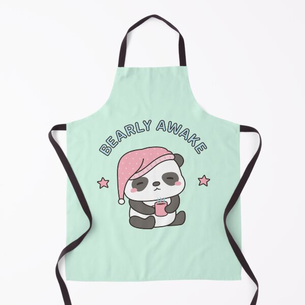 Item preview, Cute Bearly Awake Sleepy Panda With Coffee and Nightcap designed and sold by rustydoodle.