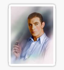 Colorized Portrait of Gary Cooper circa 1936-1940 Sticker