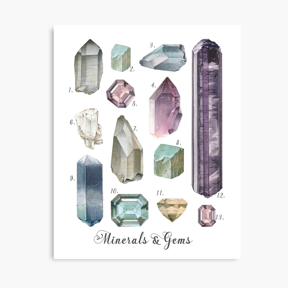 Gemstones Solid-Faced Canvas Print