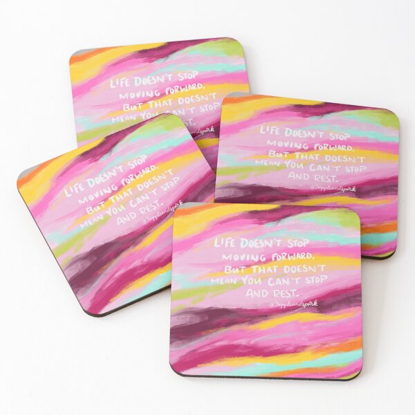 Item preview, Stop and Rest - Quote on Abstractly Painted Background designed and sold by Joellen Armstrong.