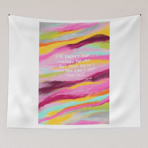 Item preview, Stop and Rest - Quote on Abstractly Painted Background designed and sold by Joellen Armstrong.