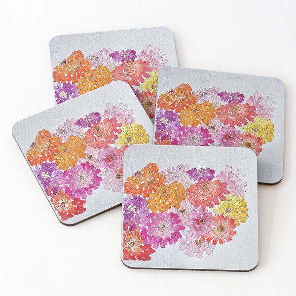 Item preview, Multicolour zinnias designed and sold by KFleDesigns.