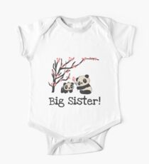 Panda Bears Big Sister One Piece - Short Sleeve