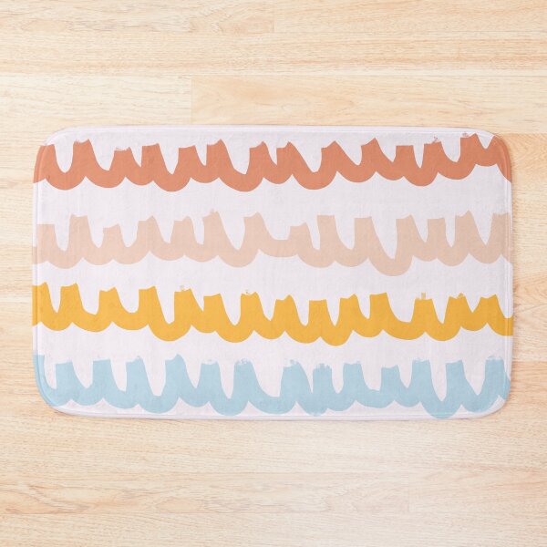 Item preview, colorful groovy boho aesthetic striped pattern designed and sold by SunwaveStickers.