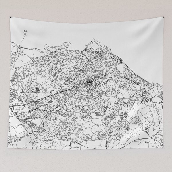 Item preview, Edinburgh White Map designed and sold by multiplicitymap.