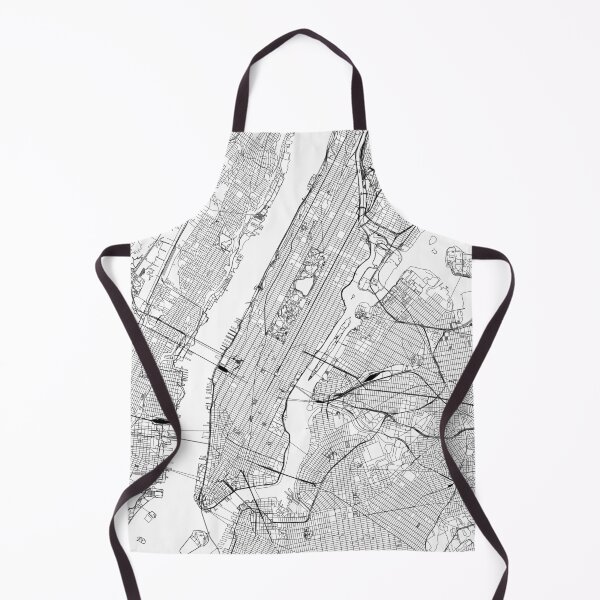 Item preview, New York White Map designed and sold by multiplicitymap.