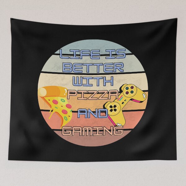 Item preview, Life Is Better With Pizza And Gaming designed and sold by StephenMollie.