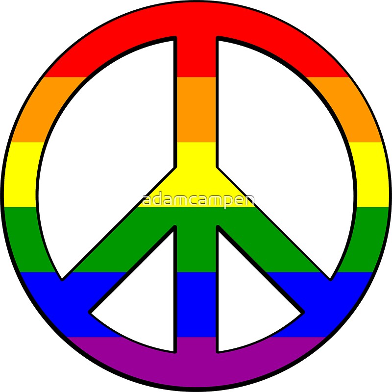 Download "Gay Pride Peace" Stickers by adamcampen | Redbubble