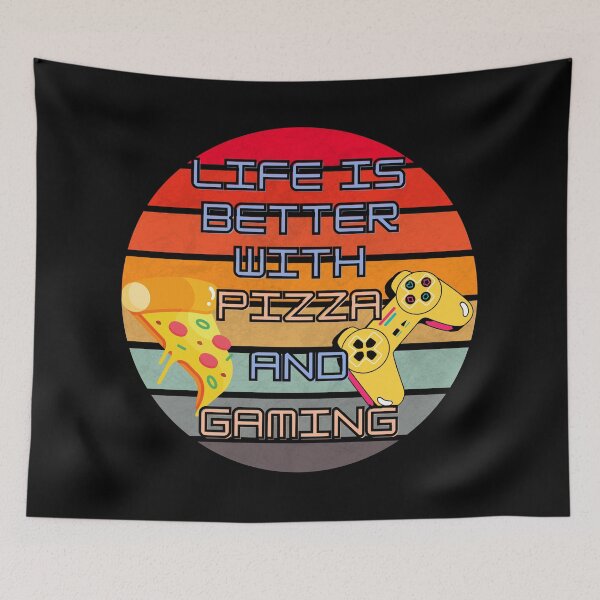 Item preview, Life Is Better With Pizza And Gaming designed and sold by StephenMollie.