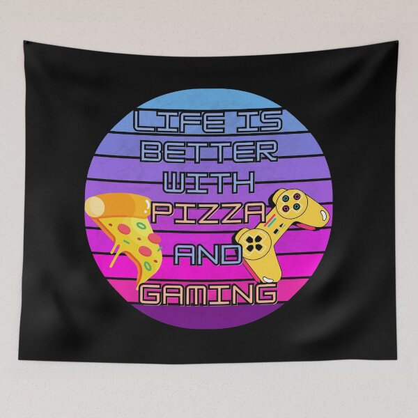 Item preview, Life Is Better With Pizza And Gaming designed and sold by StephenMollie.