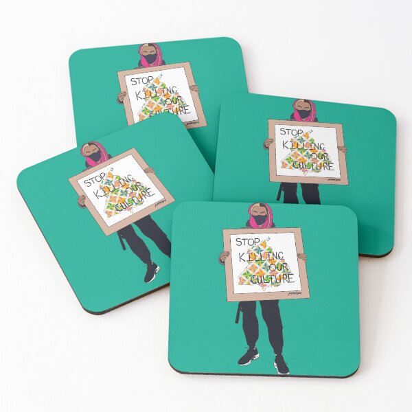 Item preview, stop killing our culture (teal background) designed and sold by jasleenM.
