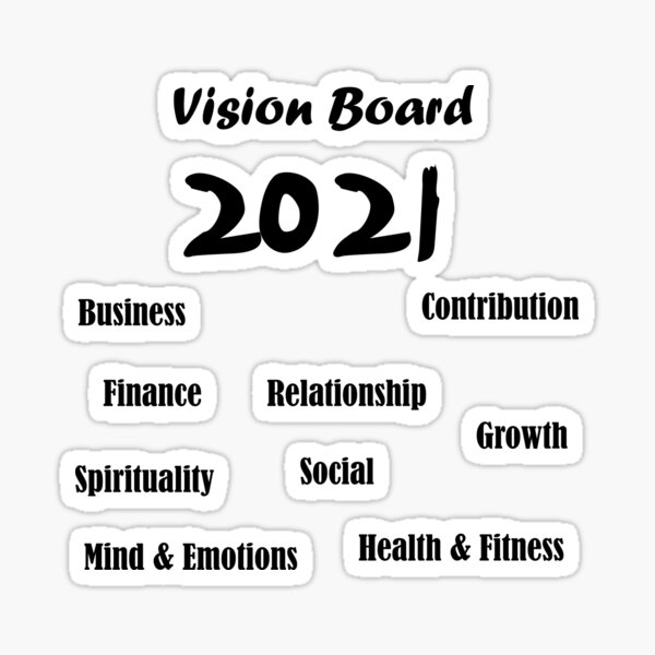 Artikel-Vorschau von 2021 Vision Board Journal Aufkleber, designt und verkauft von anzus13carlett.