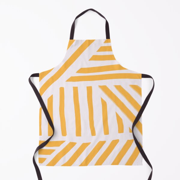 Item preview, bright sunshine yellow abstract stripes designed and sold by SunwaveStickers.