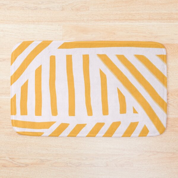 Item preview, bright sunshine yellow abstract stripes designed and sold by SunwaveStickers.
