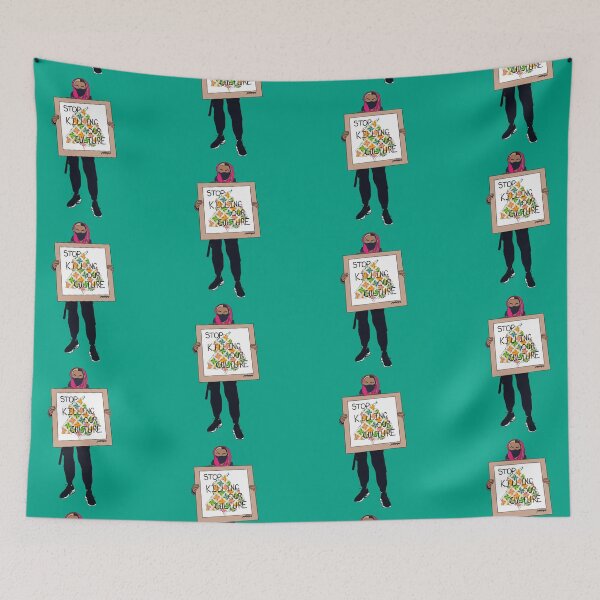 Item preview, stop killing our culture (teal background) designed and sold by jasleenM.