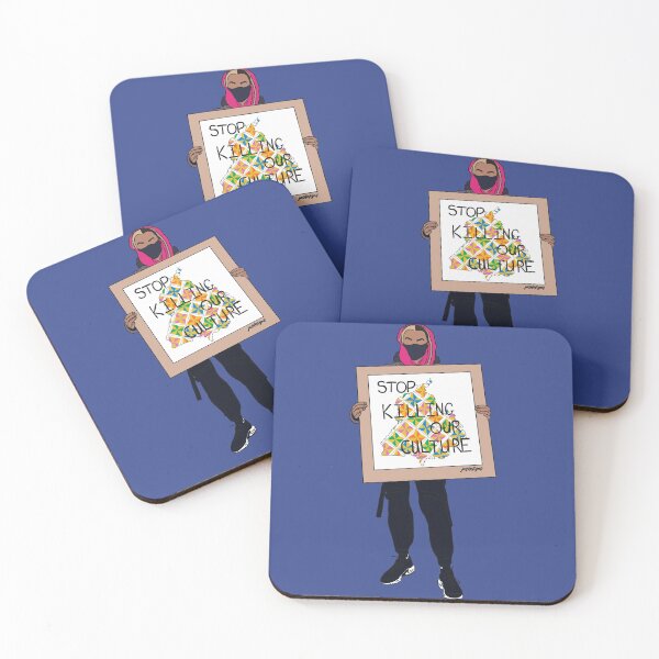 Item preview, stop killing our culture (blue background) designed and sold by jasleenM.