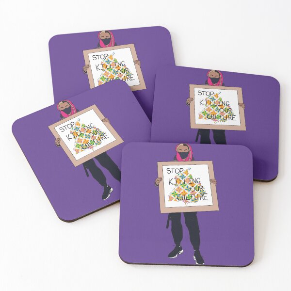 Item preview, stop killing our culture (purple background) designed and sold by jasleenM.