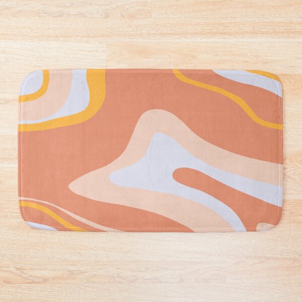 Item preview, groovy boho, pink and yellow marbled abstract print designed and sold by SunwaveStickers.