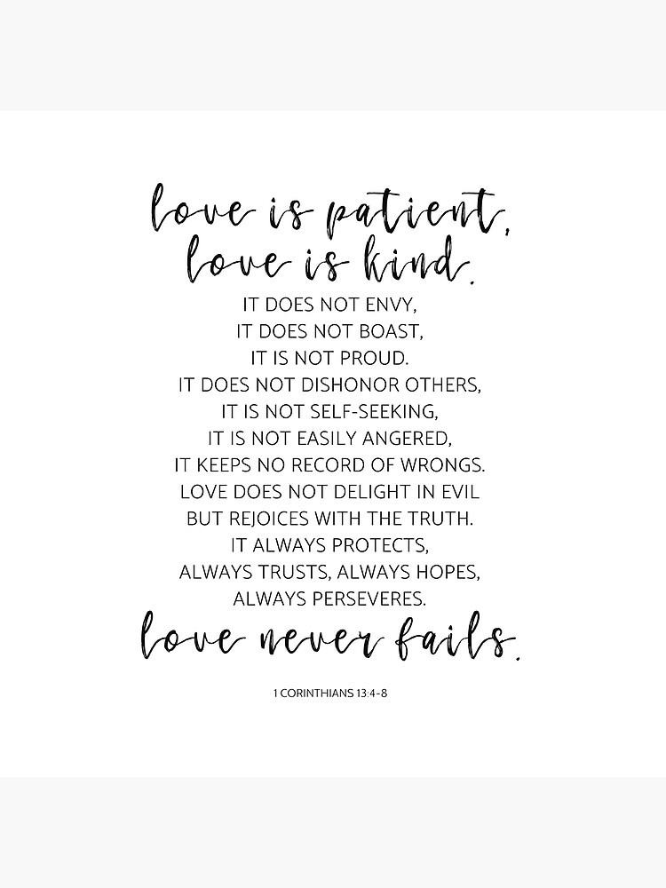 Love Is Patient Love Is Kind Verse Tote Bag Love Is Patient Love Is Kind Verse Tote Bag