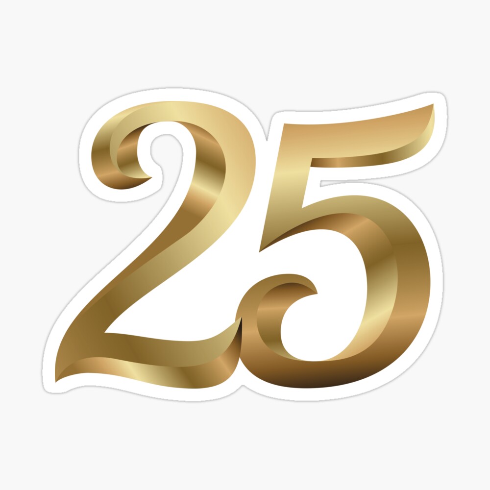 25 Golden Number Twenty-Five anniversary