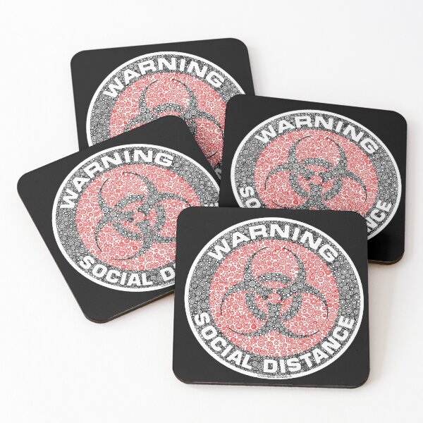 Item preview, Social Distance Red & Black Warning Symbol Circle Design designed and sold by Pierre Bernard Jr.