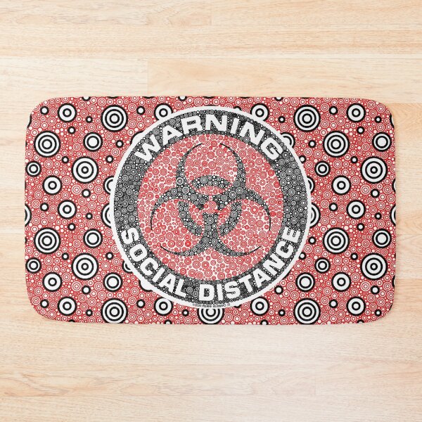 Item preview, Social Distance Red & Black Warning Symbol Circle Design designed and sold by Pierre Bernard Jr.