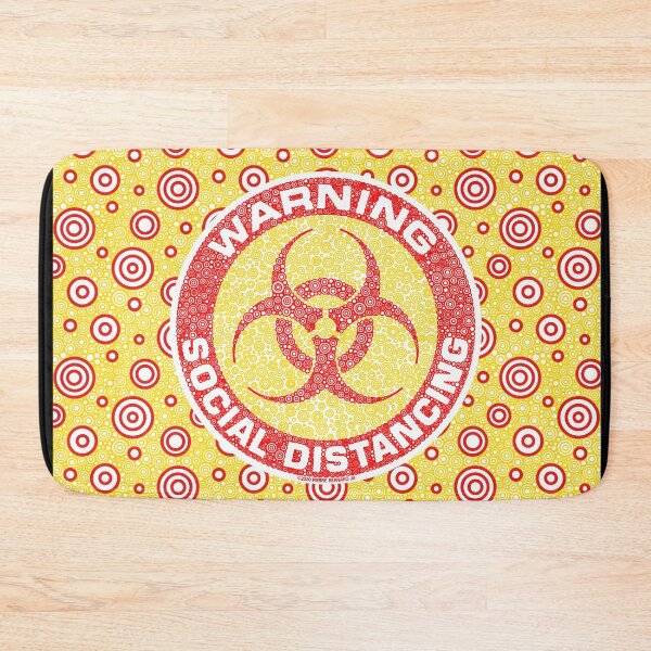Item preview,  Social Distancing Warning Yellow & Red Symbol Circle Design designed and sold by Pierre Bernard Jr.