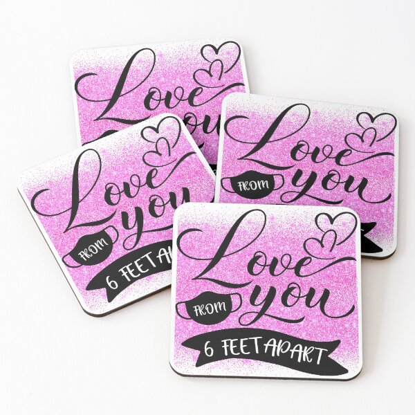 Item preview, Love You from 6 Ft Apart Pandemic Valentines Day- Valentine in Quarantine  designed and sold by younghopes.