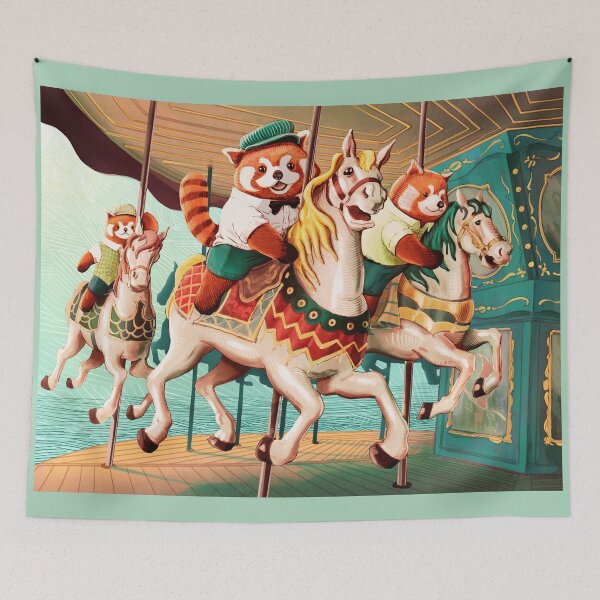 Item preview, Red Pandas Carousel designed and sold by Ztudio.