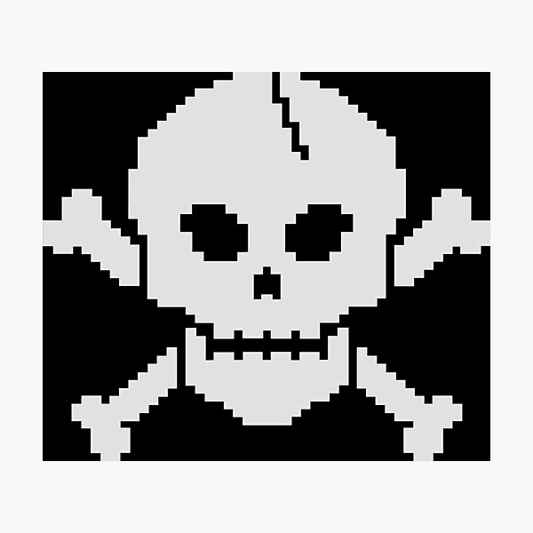 Skull (PIXEL ART) Sticker for Sale by RDX84