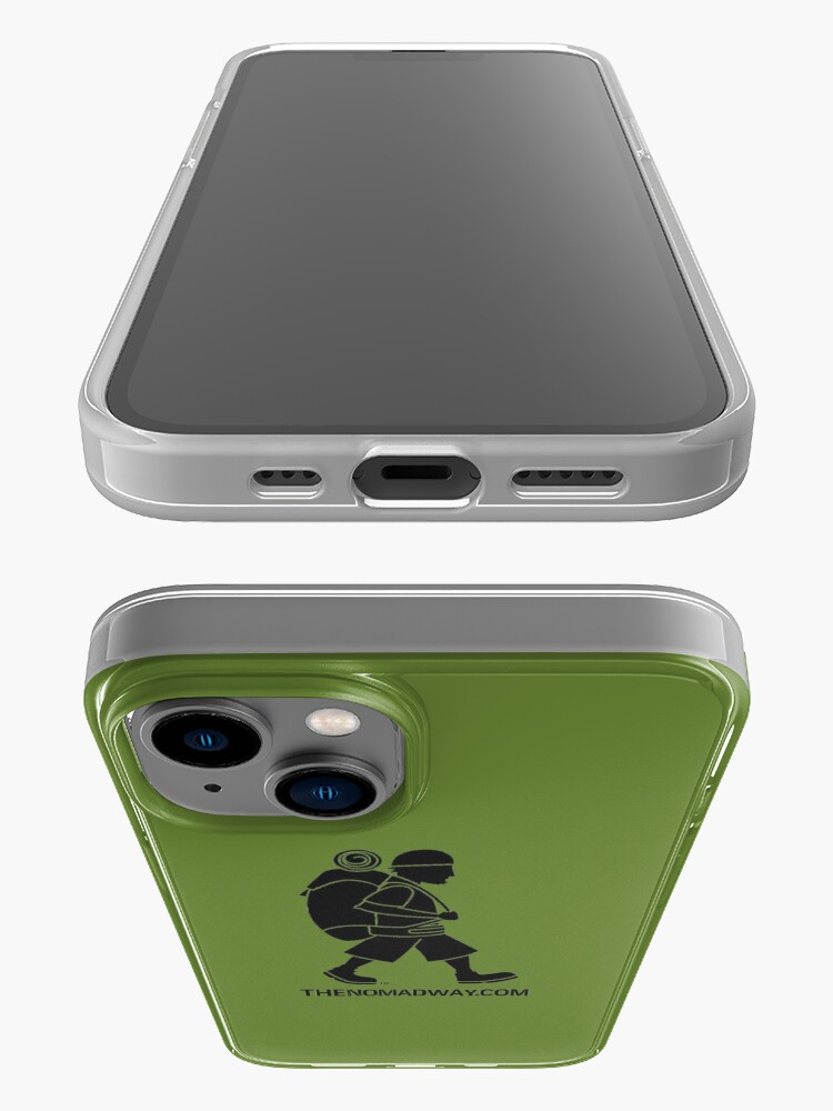 Alternate view of Phone Case (Black on Green) The Nomad Way iPhone Case