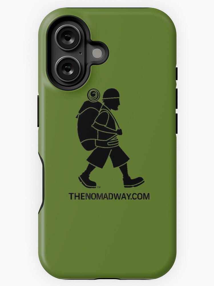 Thumbnail 1 of 4, iPhone Case, Phone Case (Black on Green) The Nomad Way designed and sold by TheNomadWay.