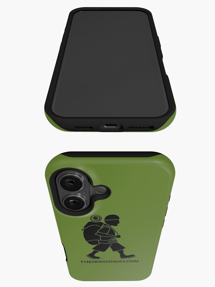 Thumbnail 3 of 4, iPhone Case, Phone Case (Black on Green) The Nomad Way designed and sold by TheNomadWay.