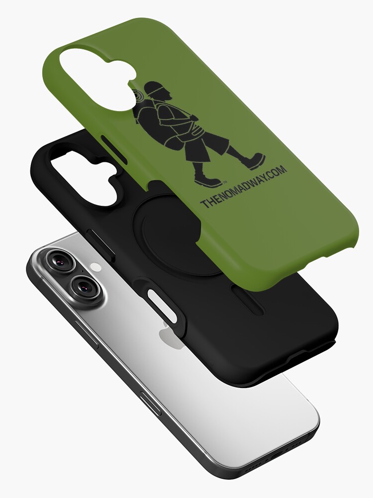 Thumbnail 2 of 4, iPhone Case, Phone Case (Black on Green) The Nomad Way designed and sold by TheNomadWay.