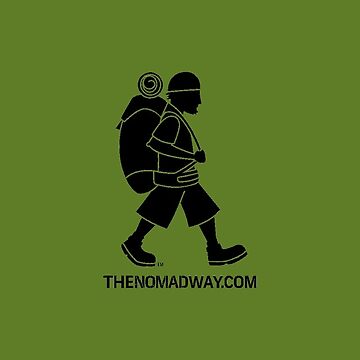 Artwork thumbnail, Phone Case (Black on Green) The Nomad Way by TheNomadWay