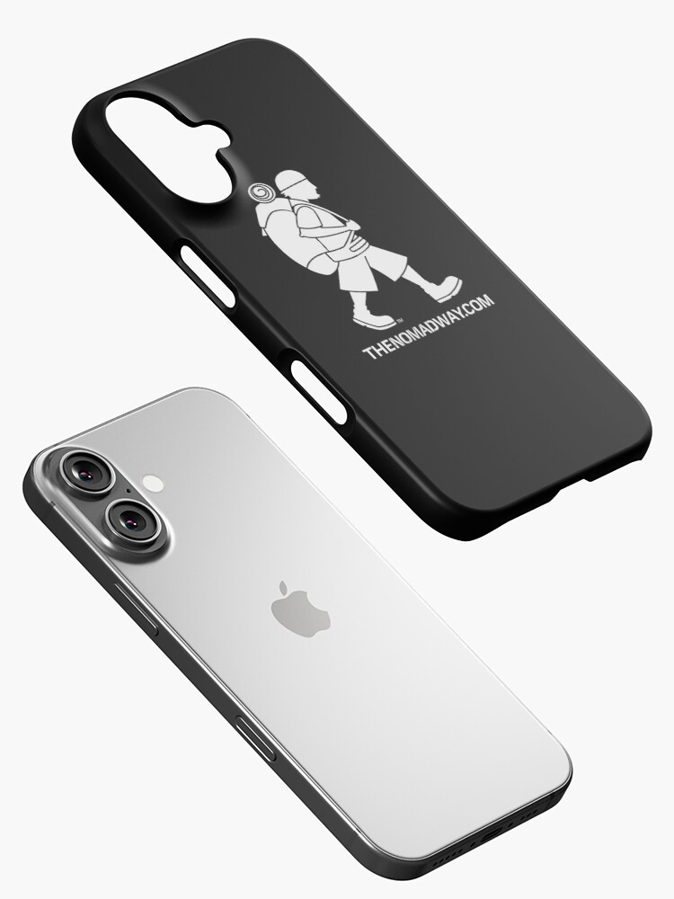 Thumbnail 2 of 4, iPhone Case, Phone Case (White on Black) The Nomad Way designed and sold by TheNomadWay.