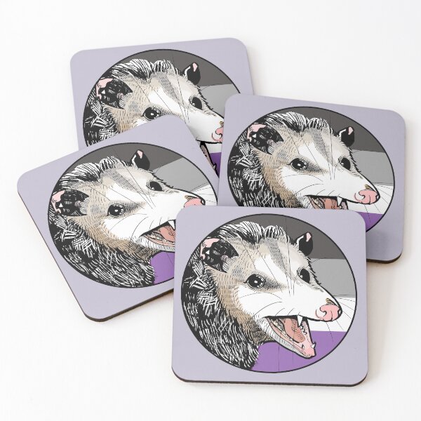 Item preview, Pride Opossum - Ace Flag designed and sold by spitscribble.