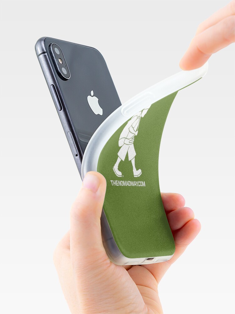 Alternate view of Phone Case (White on Green) The Nomad Way iPhone Case