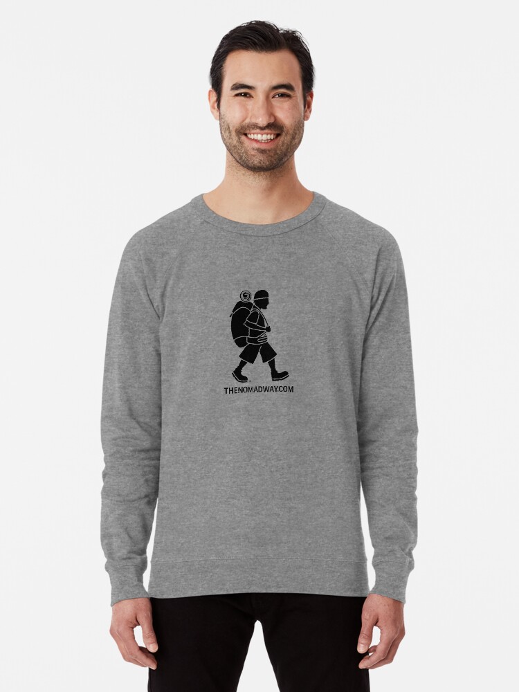 Thumbnail 1 of 5, Lightweight Sweatshirt, The Nomad Way - Classic T (Black on...) designed and sold by TheNomadWay.