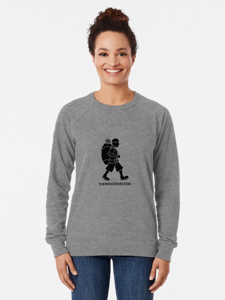Thumbnail 2 of 5, Lightweight Sweatshirt, The Nomad Way - Classic T (Black on...) designed and sold by TheNomadWay.