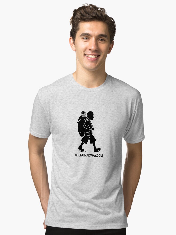 Thumbnail 1 of 7, Tri-blend T-Shirt, The Nomad Way - Classic T (Black on...) designed and sold by TheNomadWay.
