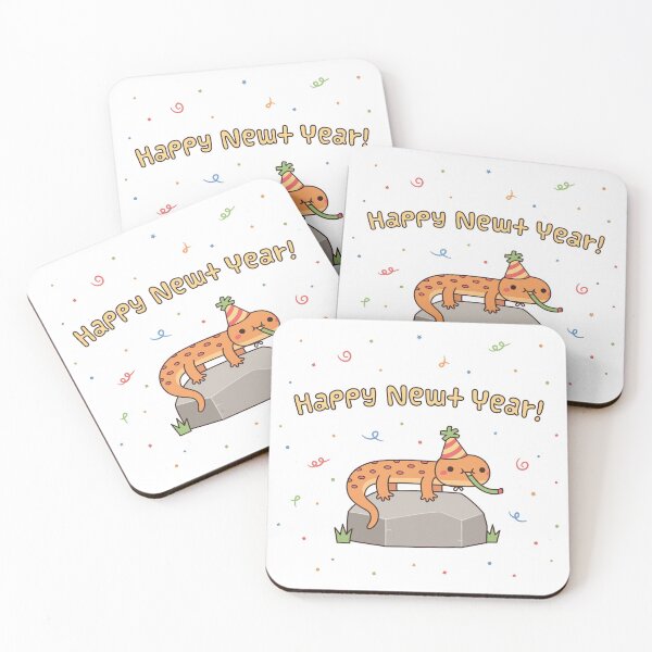 Item preview, Happy Newt Year Funny New Year Pun designed and sold by rustydoodle.
