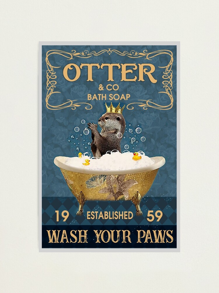 Alternate view of Otter And Co Bath Soap Wash Your Paws Photographic Print