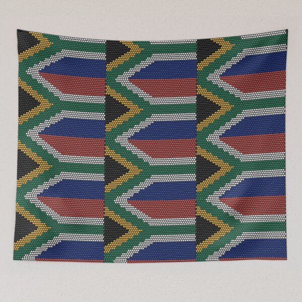 Item preview, South Africa Flag Traditional BeadWork Effect designed and sold by d247.