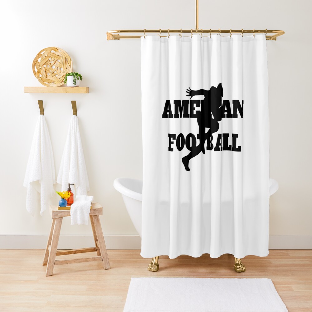 Beautiful And Charming American Football Player Running Tees Shower Curtain CS-Z42FDJTP