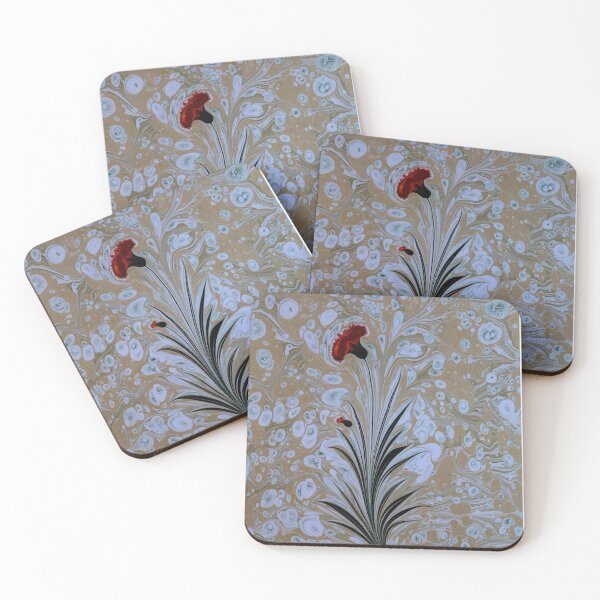 Item preview, Abstract Vintage Marbled / Painted Red Carnation designed and sold by T Artist.