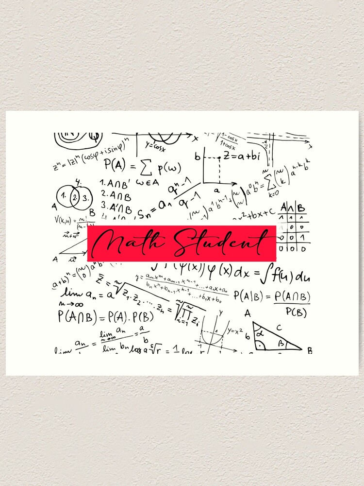 Thumbnail 1 of 3, Art Print, Math Student For Math lovers designed and sold by CEDdesign.